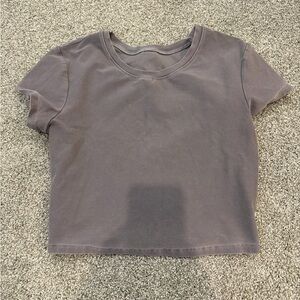 Alo Yoga Washed Alosoft Crop Finesse Short Sleeve size small